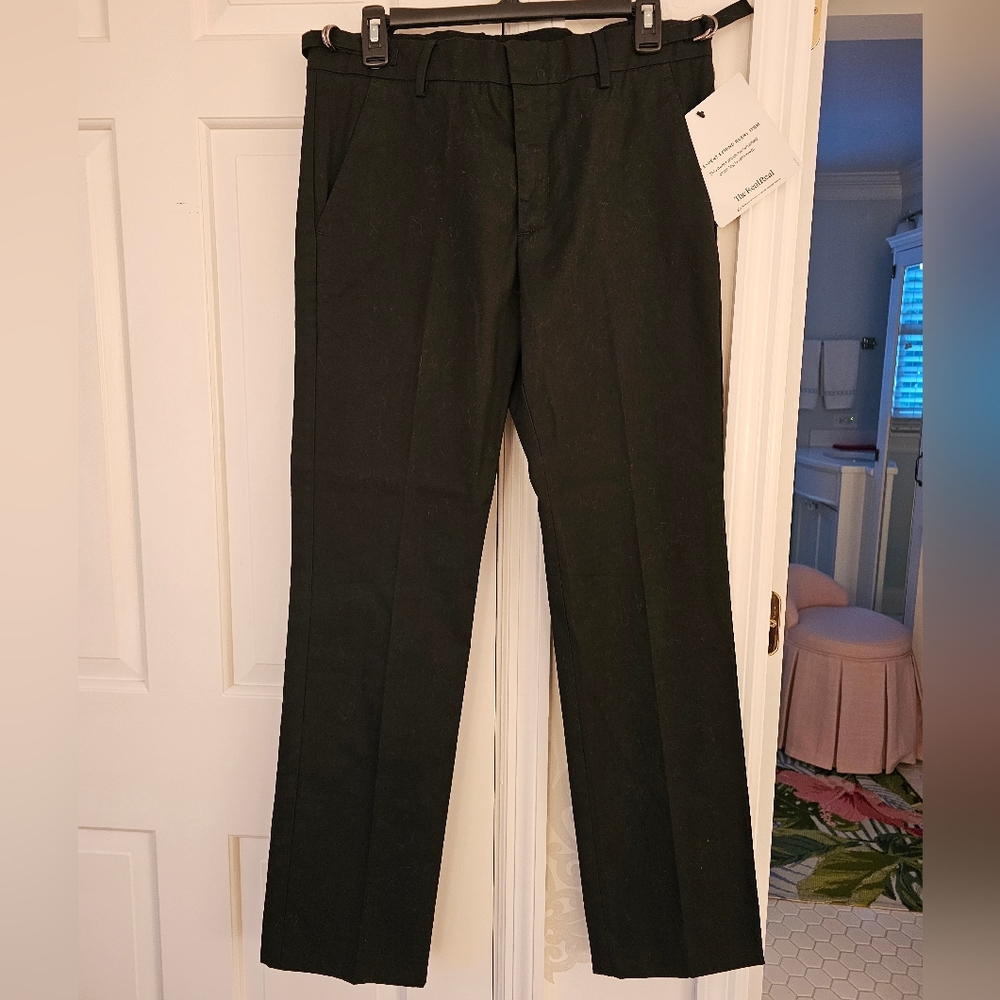 ❤️ALEXANDER MCQUEEN Black pleated, cotton trousers, size 46
